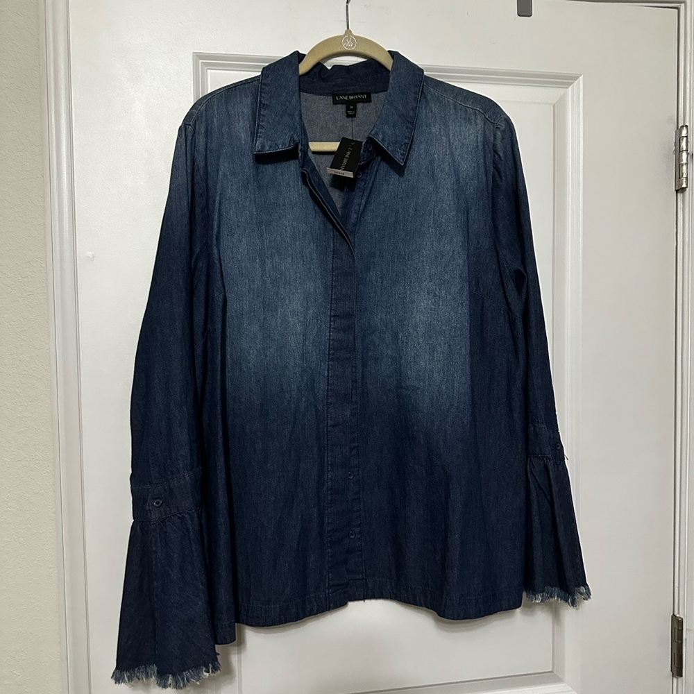 LANE BRYANT Denim Blouse